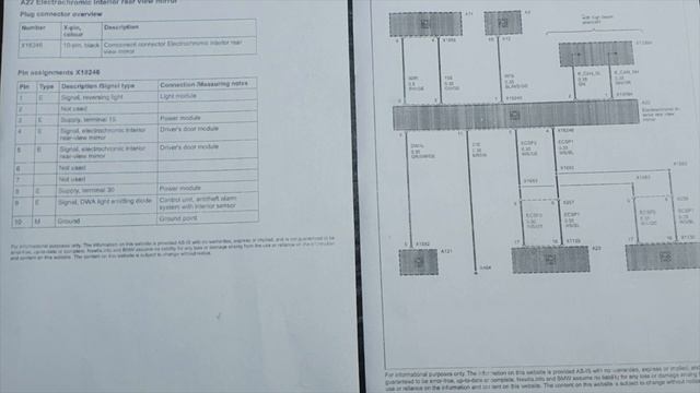 BMW Electrochromic Mirror with Home Link how to Wiring смотреть онлайн