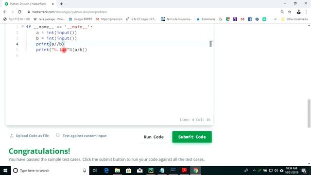 hackerrank.com challenges python-division solution