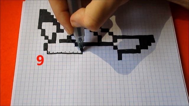 Как рисовать Детектива Пикачу по клеточкам в тетради Pixel Art Pikach How To Draw