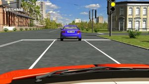 Проезд на жёлтый сигнал светофора