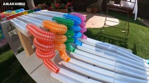 Marble Run Race ASMR Colorful Pop Tubes
