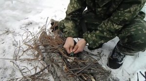 Разводим костер с огнивом