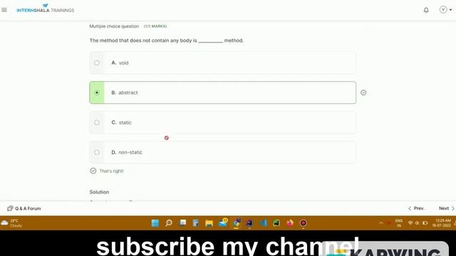 Internshala Core Java Final test answers смотреть онлайн