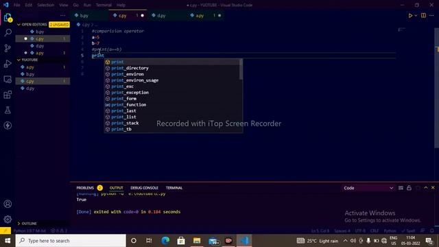 Python Operators and it's type Practical || Python Modules Operator ||