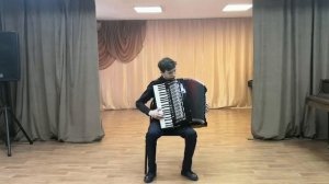 Туровский Захар(аккордеон)И.С.Бах Прелюдия номер 6 соль минор(из маленьких прелюдий и фуг для орган