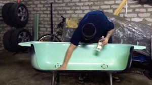 Делаем диван из ванны. Часть 2
