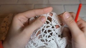 Ажурная овальная салфетка крючком часть 2