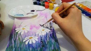 Как нарисовать цветы. Полевые цветы. Пошаговый мастер класс Рисуем с ребёнком