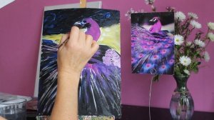 Рисуем павлина, в технике "быстрого рисования"