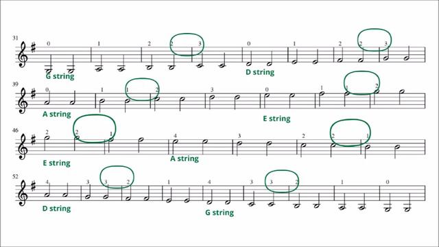 G Major scale (two octaves) TUTORIAL for Violin (PLAY ALONG) - learn finger patterns and intonation смотреть онлайн