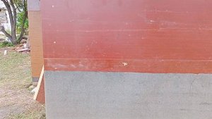 Сарайчик из ЛДСП, вторая жизнь старой мебели. Обшивка каркаса ЛДСП.