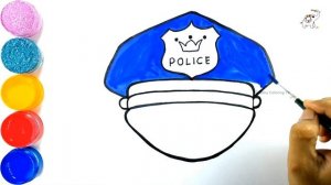 How to draw a police hat | girl police hat easy drawing for beginners | police drawing videos