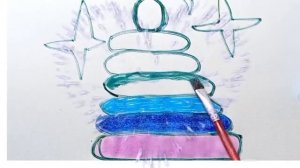 How To Draw A Pyramid/ Как рисовать пирамиду/ Bolalar uchun piramida chizish