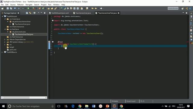 TestNG Tutorial deutsch - 3.) Die Klasse Assert: Testfälle + Maven Projekt смотреть онлайн