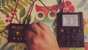Dirtywave M8 through Korg Monotron Delay