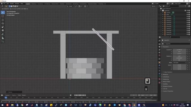 Создание модельки колодца как в игре. Blender 3D Tutorial уроки для начинающих смотреть онлайн