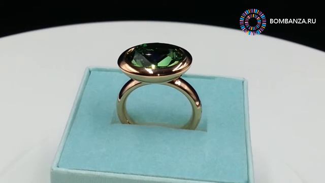 👍NEW 2020👉 Кольцо Qudo, Tivola Emerald G/RG. Дорогая бижутерия из Германии