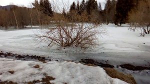 Затопление с.Сугаш.Пойма реки засыпана шлаком