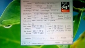 AMD Athlon 64 3000+ Overclocked 2648 MHz