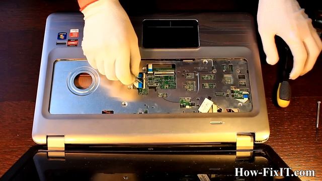 How to disassemble and clean laptop HP Pavilion dv7 4000 Series смотреть онлайн