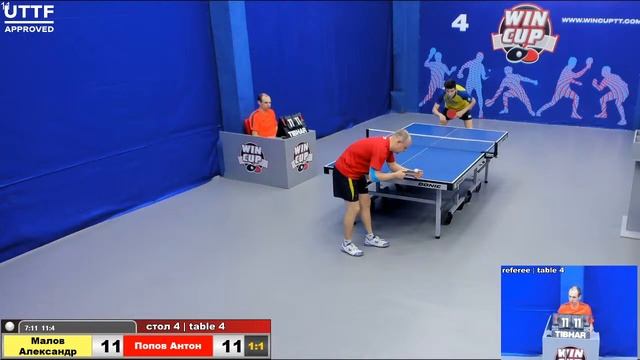 10:00 Малов Александр 2-3 Попов Антон  стол 4 Юг-1 06.10.2020 смотреть онлайн