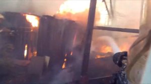 Тушение пожара в Рязани от первого лица.