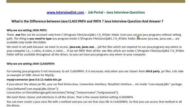 CLASSPATH PATH in Java
