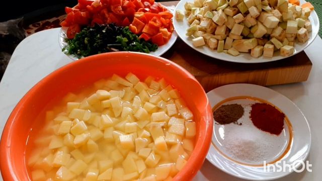 Овощное рагу с баклажанами #пппитание#овощноерагу#готовимбаклажаны