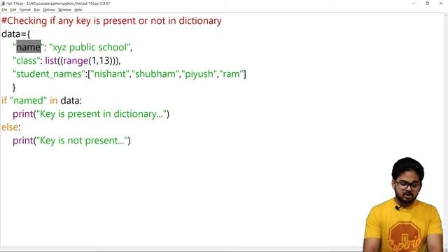 Checking If Key Exists In Dictionary || Python Course In HIndi || Tutorial 116