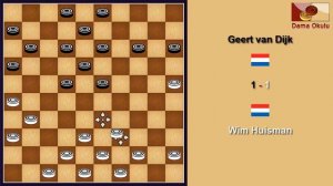 Wim Huisman (NED) - Geert van Dijk (NED). World Championship in International Draughts. 1956.