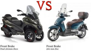 Piaggio MP3 350 vs Aprilia Scarabeo 400 Test specification comparison