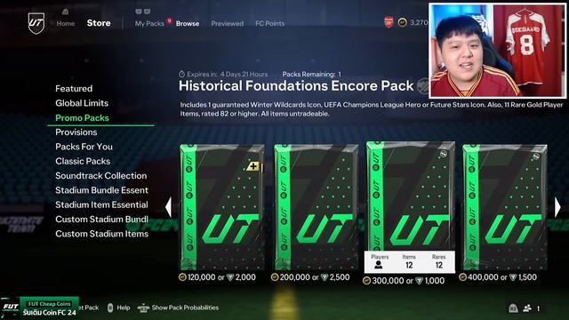 เติมเปิดแพ็ค 16,000 FC POINT & เปิดแพ็ค ENCORE ICON 😱 - FC 24 Ultimate Team смотреть онлайн