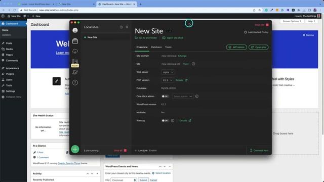 How to setup a Wordpress site on local server using LocalWP