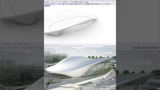 London Aquatics Centre by Zaha Hadid Architects - Rhino 3D