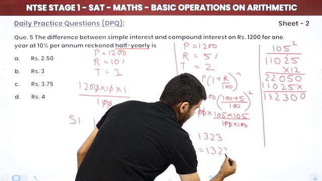 NTSE SAT (Stage 1) Maths | Arithmetic Operations - Daily Practice Questions (DPQ ) Sheet 2 Solution