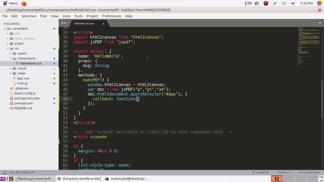 How to convert html content to pdf in vuejs application using jspdf and html2canvas | jspdf | vuejs смотреть онлайн