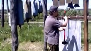 Звонарь Александр Чайка. Игра на газовых баллонах и билах.
