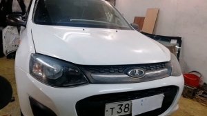 Калина 2 полировка фар