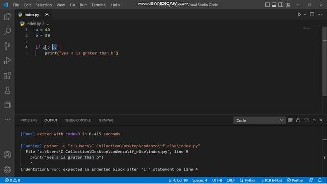 #35 if else conditional structure  | Python Course For Absolutely Beginners