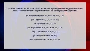 24052022 Отключение горячей воды в Орске - новые адреса