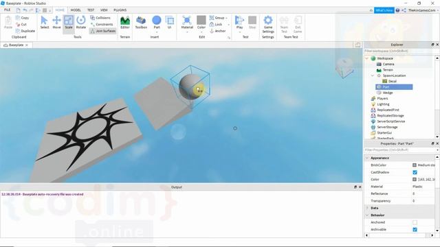 #Программирование_Roblox Урок 2_5 Закрепление объектов - онлайн школа программирования Codim.online смотреть онлайн