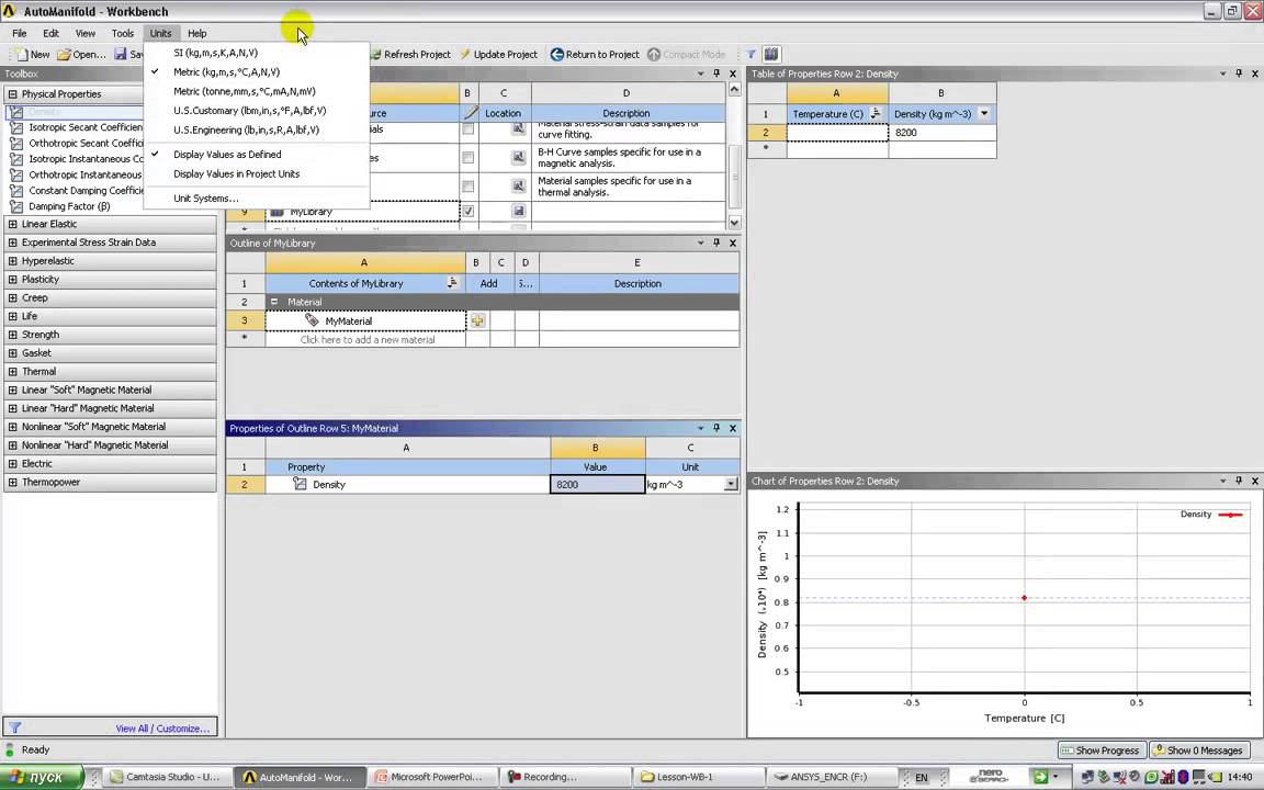 Модели материалов в Engineering Data Ansys Workbench ч.2