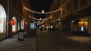 Sweden, Eskilstuna, night walk to Cityhuset shopping center