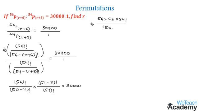 007-Permutations Example - 1 ⧸ Permutations And Combinations ⧸ Maths Algebra