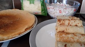 БЛИНЫ С КРАБОВЫМИ ПАЛОЧКАМИ