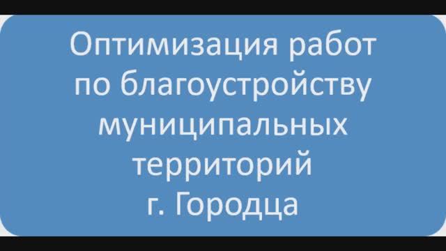 Оптимизация работ по благоустройству муниципальных территорий г. Городца