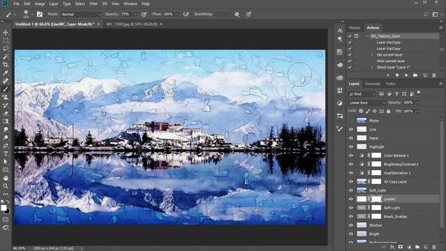 포토샵으로 수채화 그리기 22 / Drawing Watercolors in Photoshop 22 смотреть онлайн