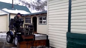 Самодельный полноприводный минитрактор с переломной рамой