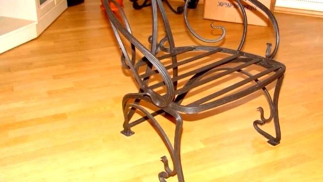 Кованый стул с подлокотниками и спинкой кресло ковка смотреть онлайн