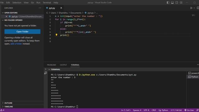 part - 12 || 100 pattern program practice in python || 7 lakh package after completing this patter смотреть онлайн